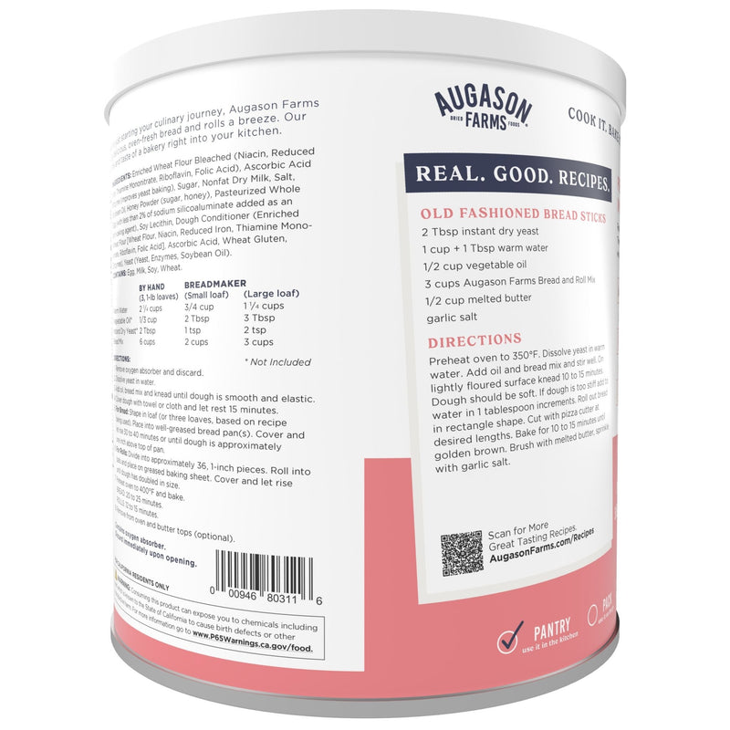 Bread and Roll Mix Can, 48 Servings - Augason Farms