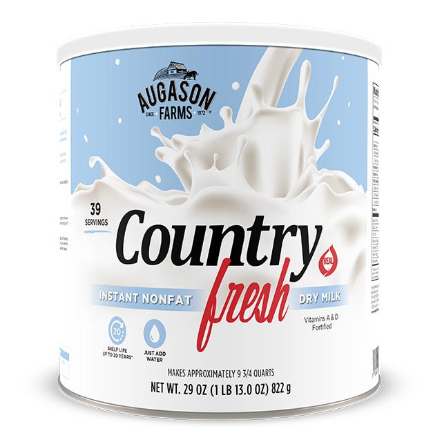 Country Fresh 100% Real Instant Nonfat Dry Milk Can - Augason Farms