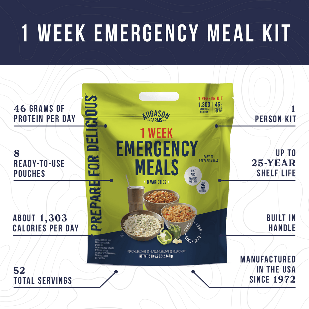 1 - Week 1 - Person Emergency Food Supply, 52 Servings - Augason Farms