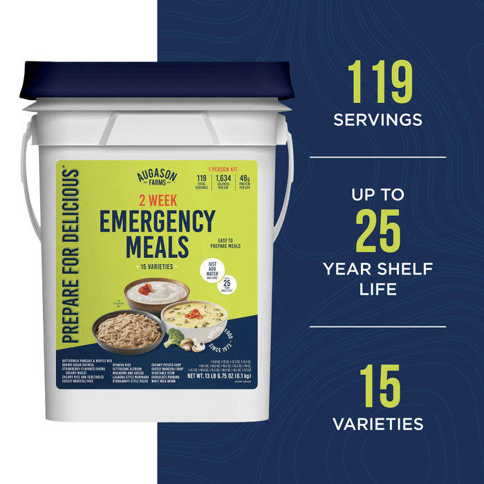 2 - Week 1 - Person Emergency Food Supply Kit, 119 Servings - Augason Farms