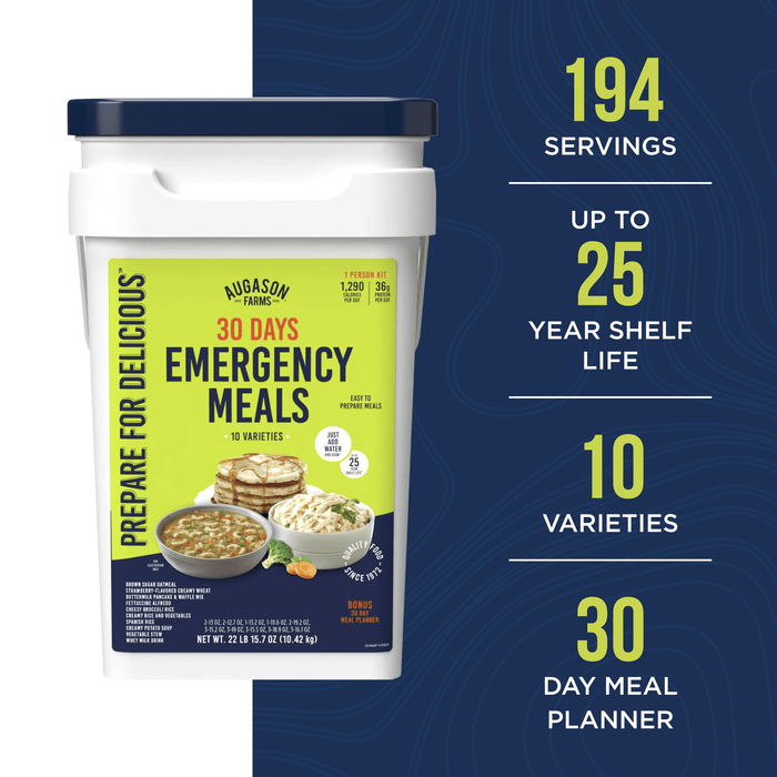 30 - Day 1 - Person Emergency Food Supply Kit, 194 Servings - Augason Farms
