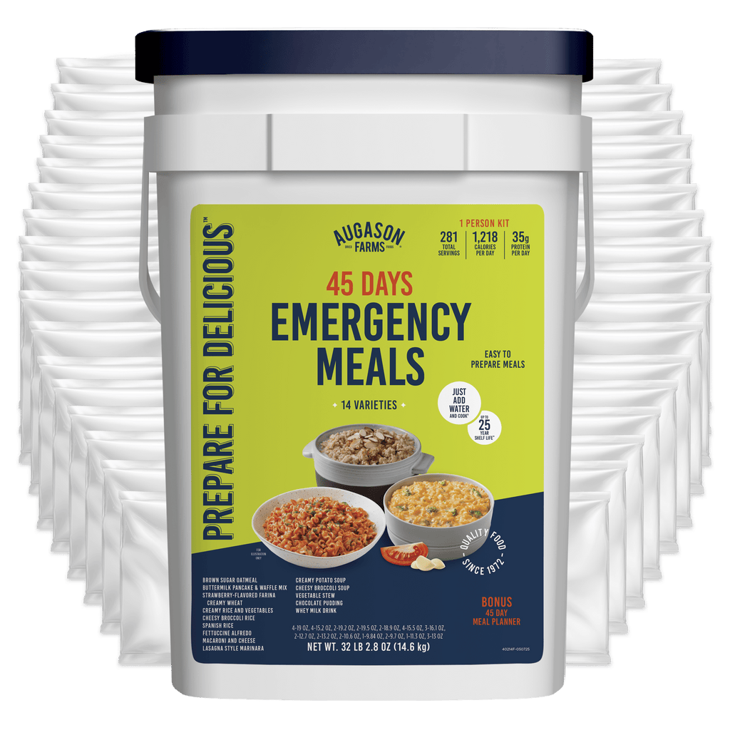 45 - Day 1 - Person Emergency Food Supply Kit, 281 Servings - Augason Farms