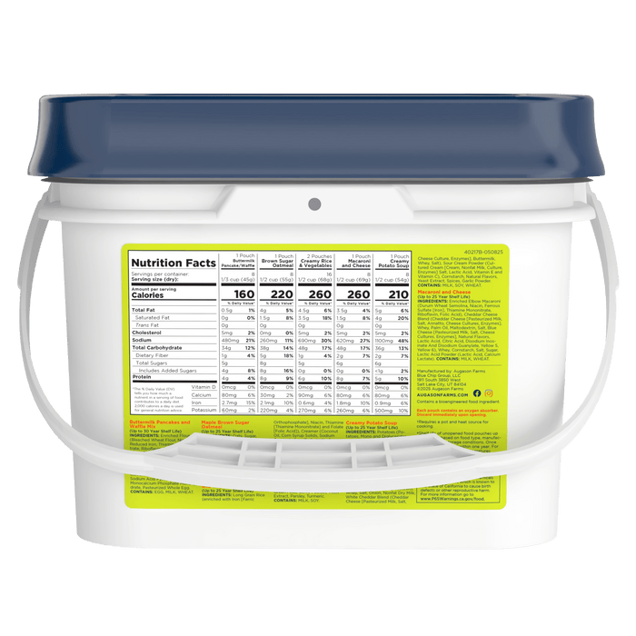 48-Hour 4-Person Emergency Food Supply Kit, 48 Servings, 1,370 Calories per Day - Augason Farms