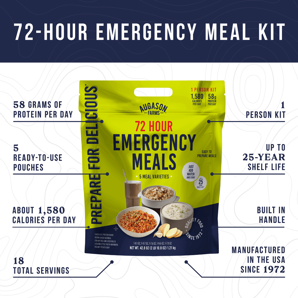 72 - Hour 1 - Person Emergency Food Supply Kit, 18 Servings - Augason Farms