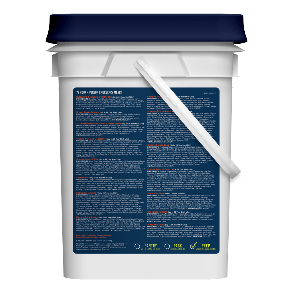 72 - Hour 4 - person Emergency Food Supply Kit, 119 Servings - Augason Farms