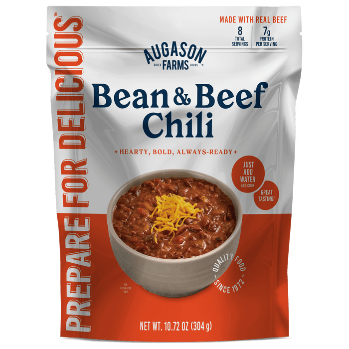 Bean and Beef Chili Pouch, 8 Servings - Augason Farms