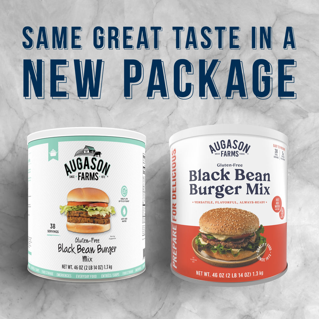 Black Bean Burger Mix Can - Augason Farms