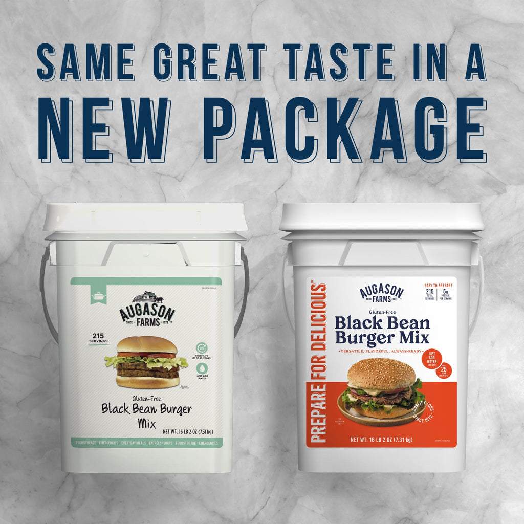 Black Bean Burger Mix Pail - Augason Farms