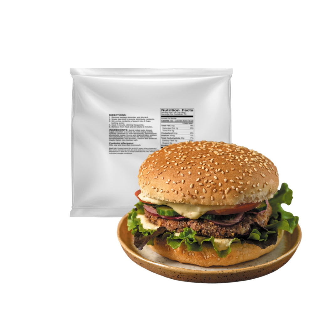 Black Bean Burger Pouch, 6 Servings - Augason Farms