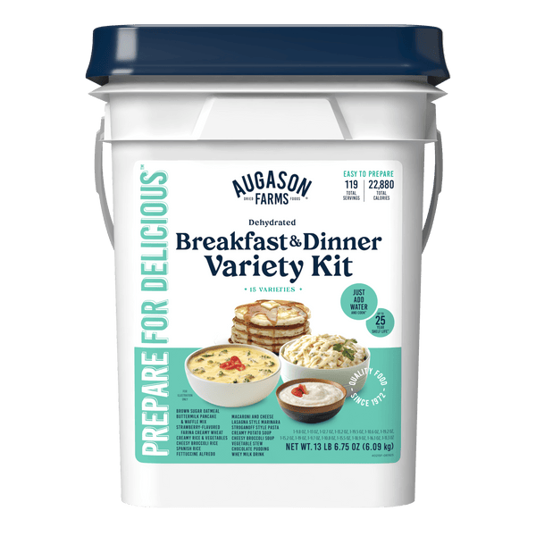 Breakfast and Dinner Variety Kit, 119 Servings - Augason Farms