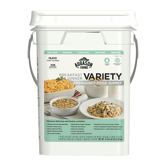 Breakfast and Dinner Variety Pail, 106 Servings - Augason Farms