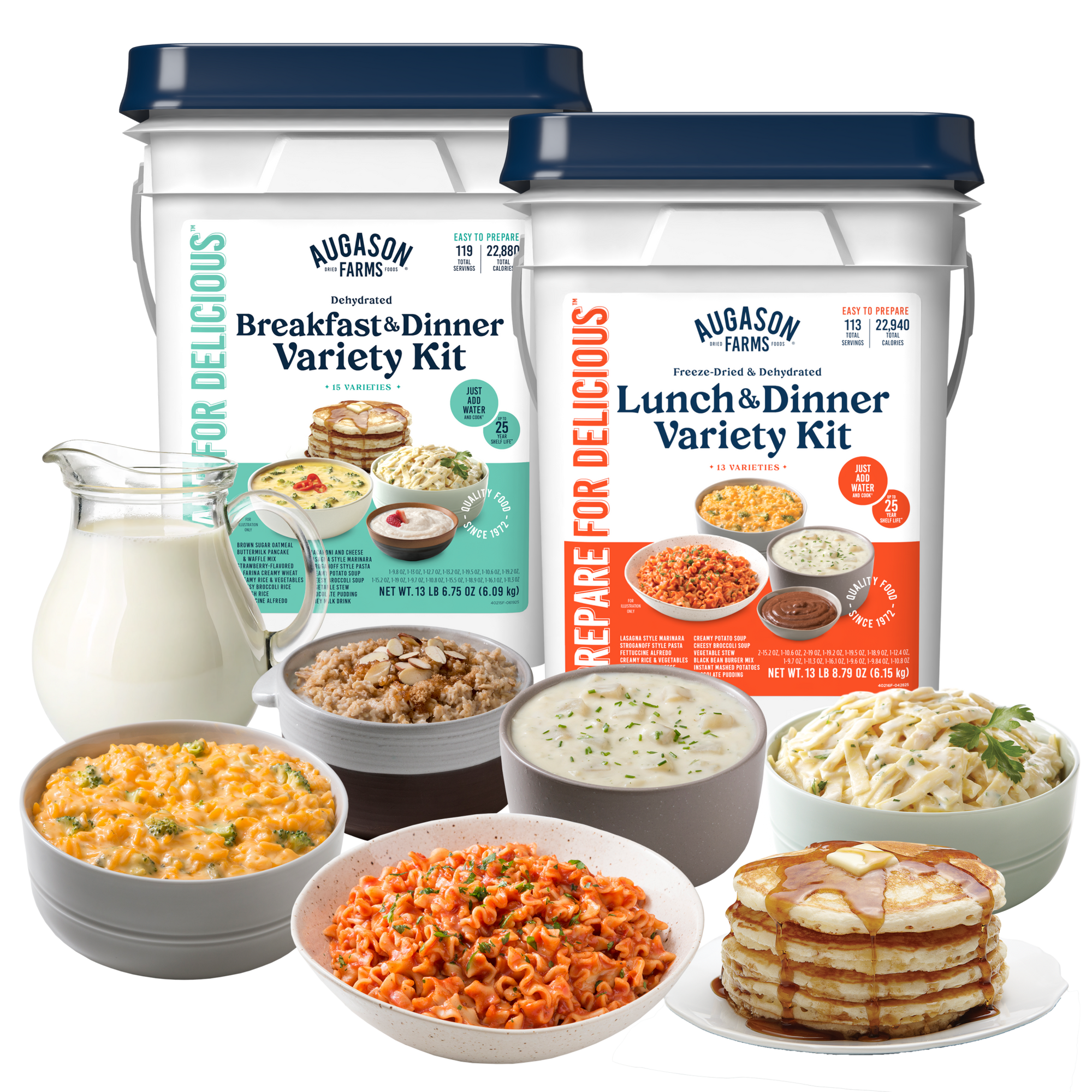 Breakfast, Lunch & Dinner Variety Kit, 232 Servings - Augason Farms