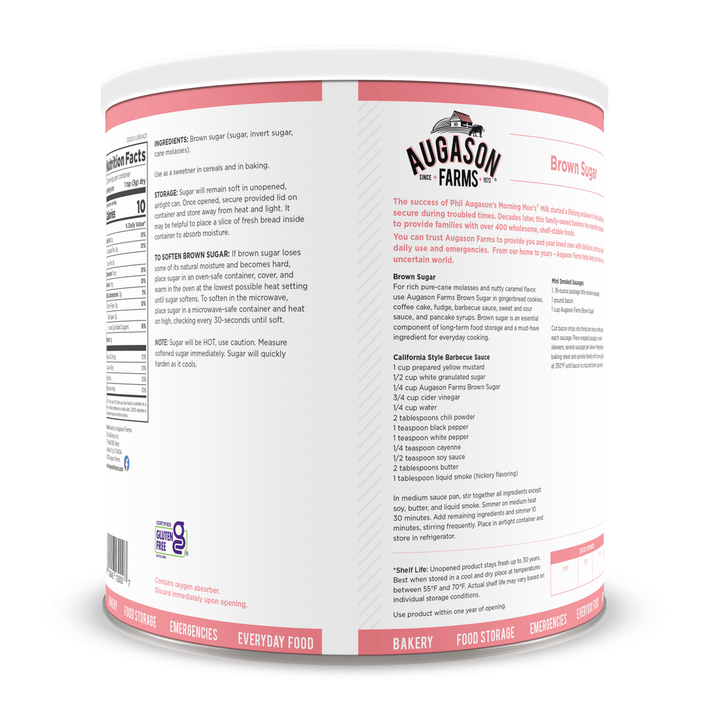 Brown Sugar Can, 529 Servings - Augason Farms