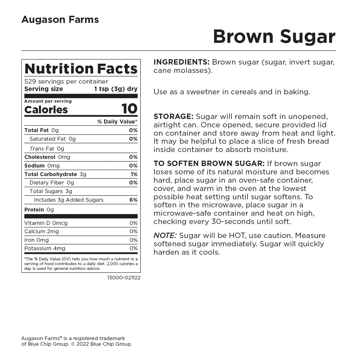 Brown Sugar Can, 529 Servings - Augason Farms