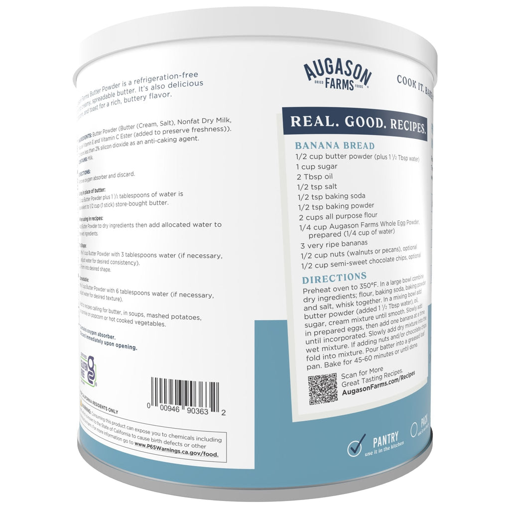 Butter Powder Can, 510 Servings - Augason Farms