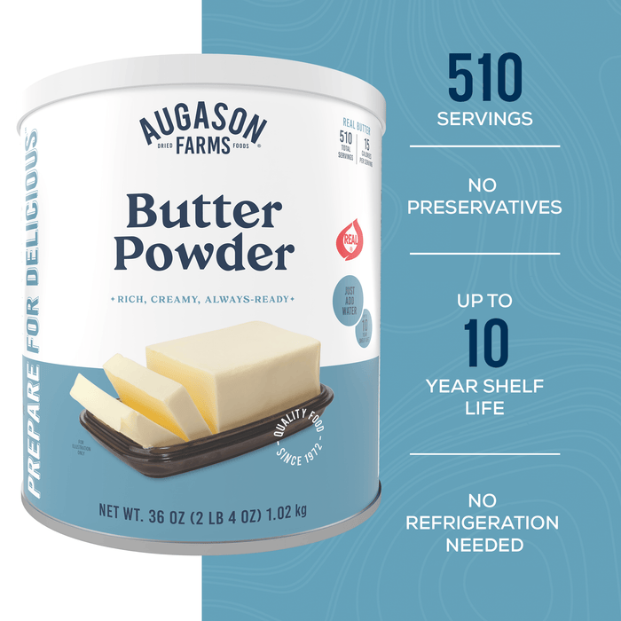 Butter Powder Can, 510 Servings - Augason Farms