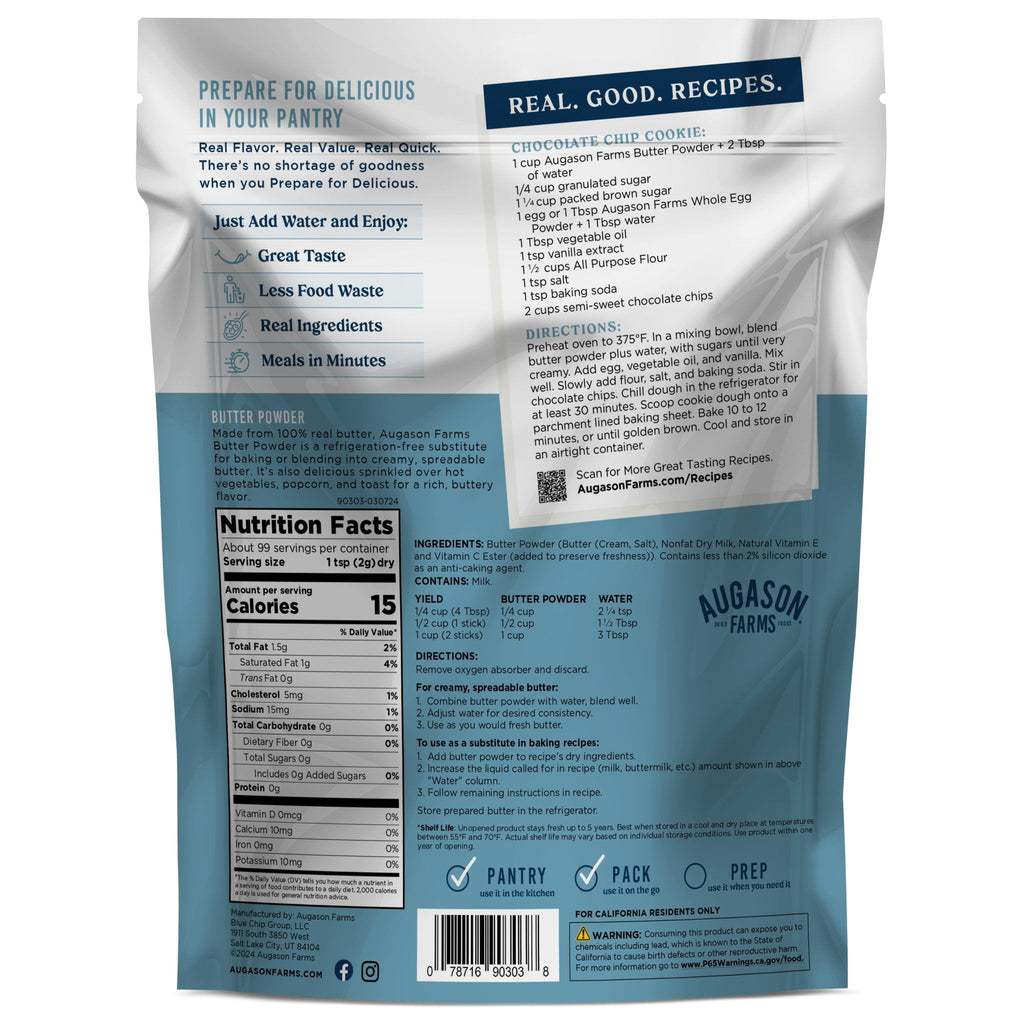 Butter Powder Pouch, 99 Servings - Augason Farms