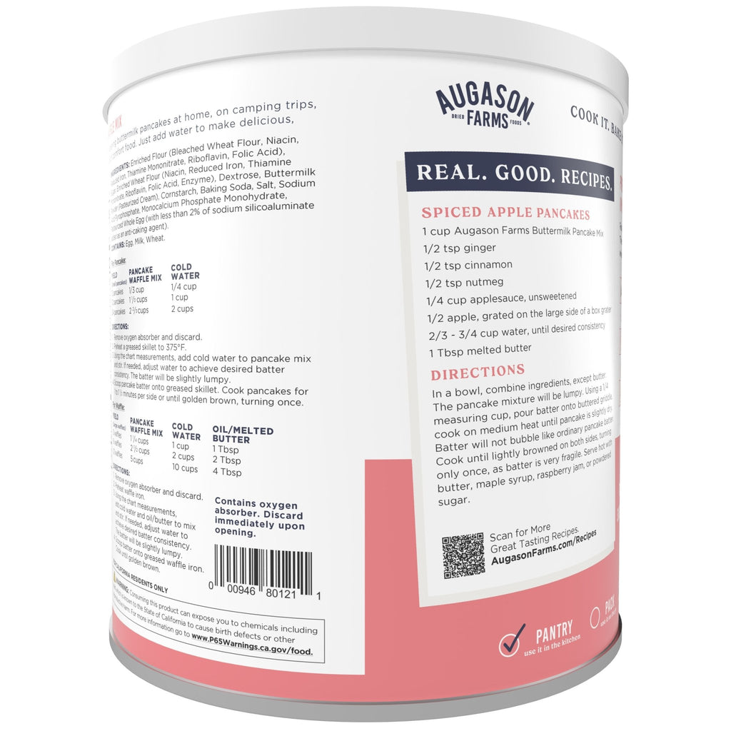 Buttermilk Pancake & Waffle Mix Can, 33 Servings - Augason Farms