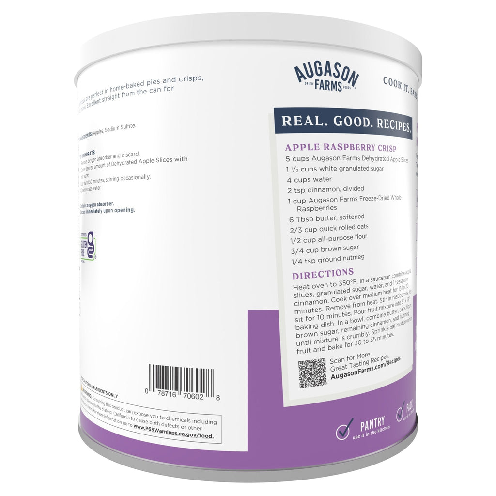 Dehydrated Apple Slices Can, 20 Servings - Augason Farms