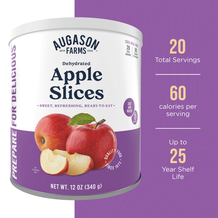 Dehydrated Apple Slices Can, 20 Servings - Augason Farms