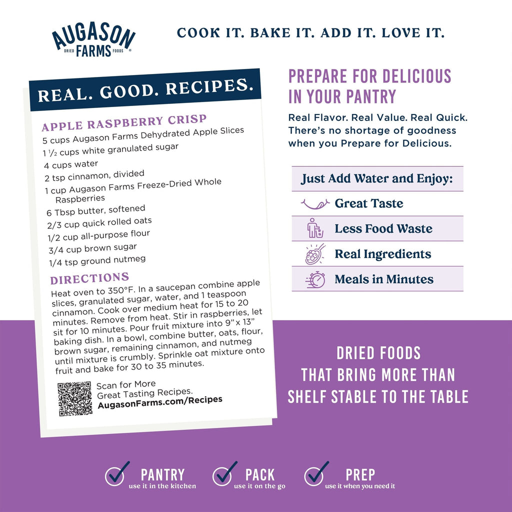 Dehydrated Apple Slices Can, 20 Servings - Augason Farms