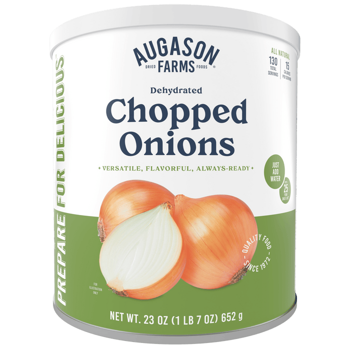Dehydrated Chopped Onions Can, 130 Servings - Augason Farms