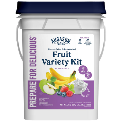 Dehydrated & Freeze Dried Fruit Variety Pail, 86 Servings