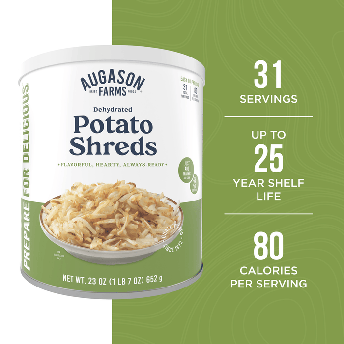 Dehydrated Potato Shreds Can, 31 Servings - Augason Farms