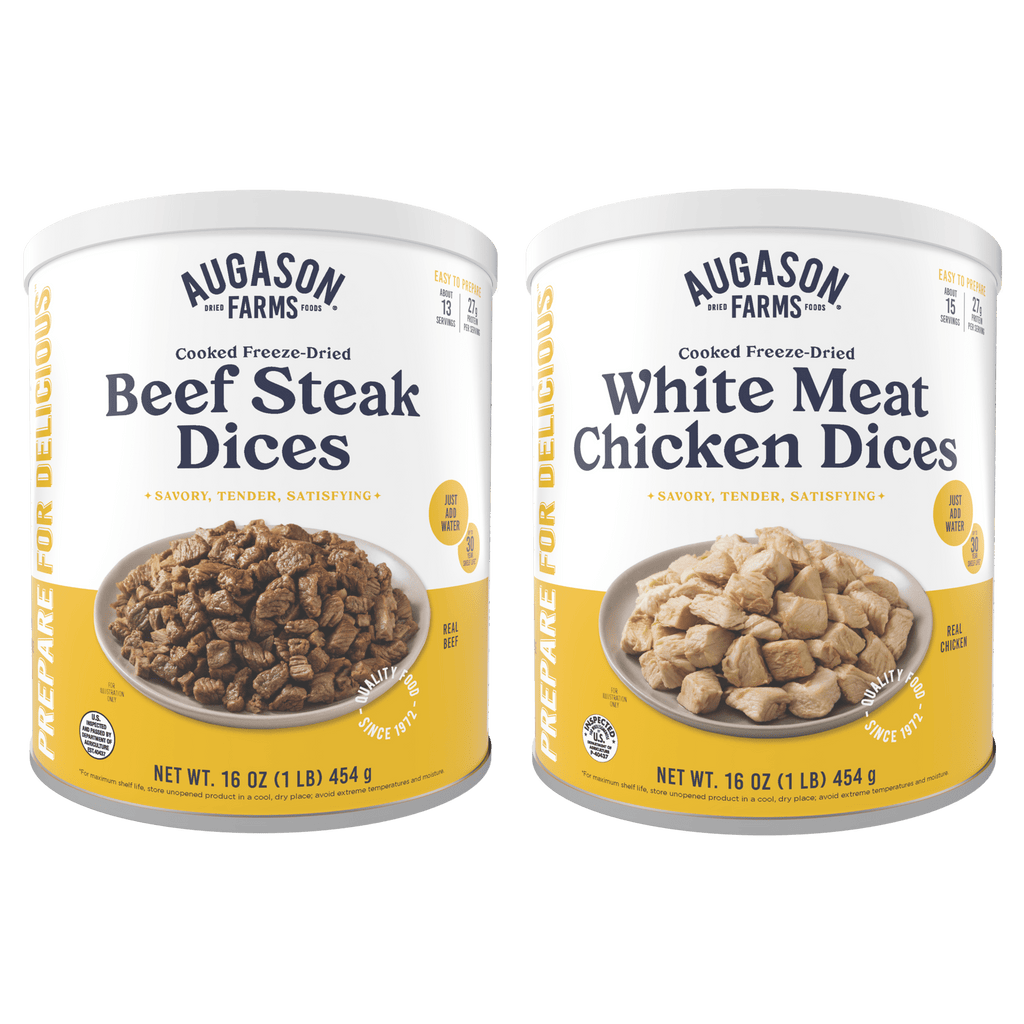 Freeze Dried Chicken & Beef Combo Pack, 28 Servings - Augason Farms