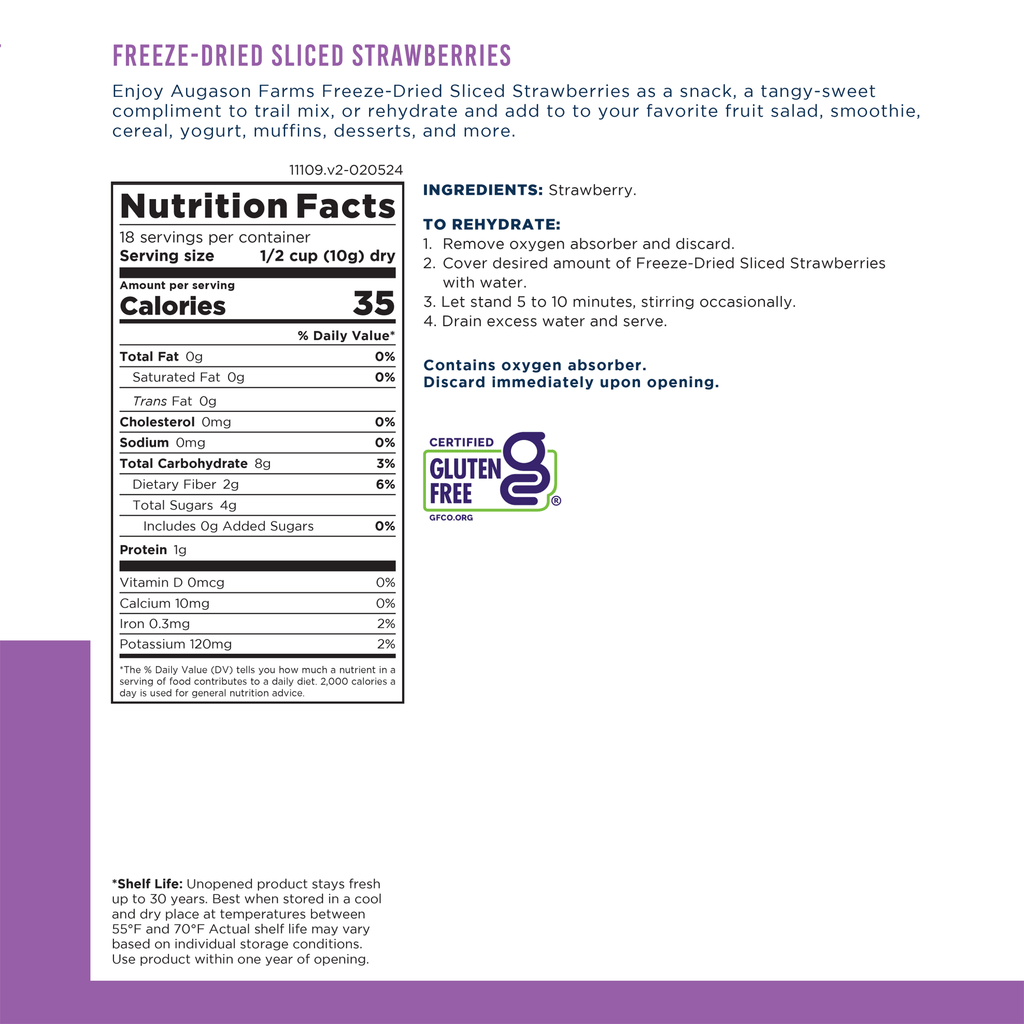 Freeze - Dried Sliced Strawberries Can - Augason Farms