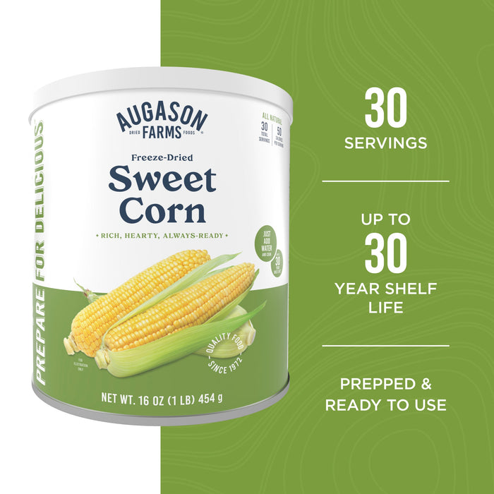 Freeze Dried Sweet Corn Can, 30 Servings - Augason Farms