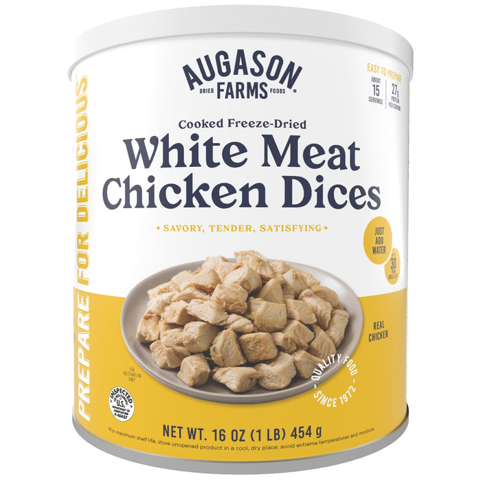Freeze - Dried White Meat Chicken (100% Real Chicken) - Augason Farms