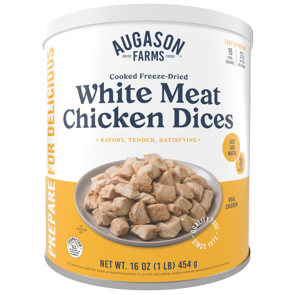 Freeze-Dried White Meat Chicken (100% Real Chicken) - Augason Farms