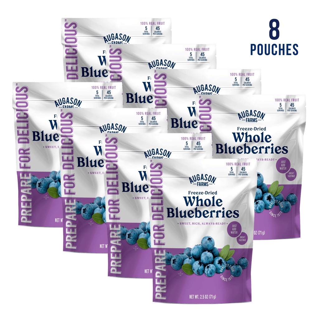 Freeze Dried Whole Blueberries Pouch, 5 Servings - Augason Farms