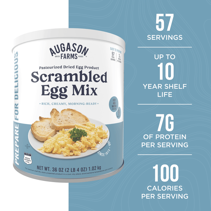Pasteurized Scrambled Egg Mix Can, 57 Servings - Augason Farms