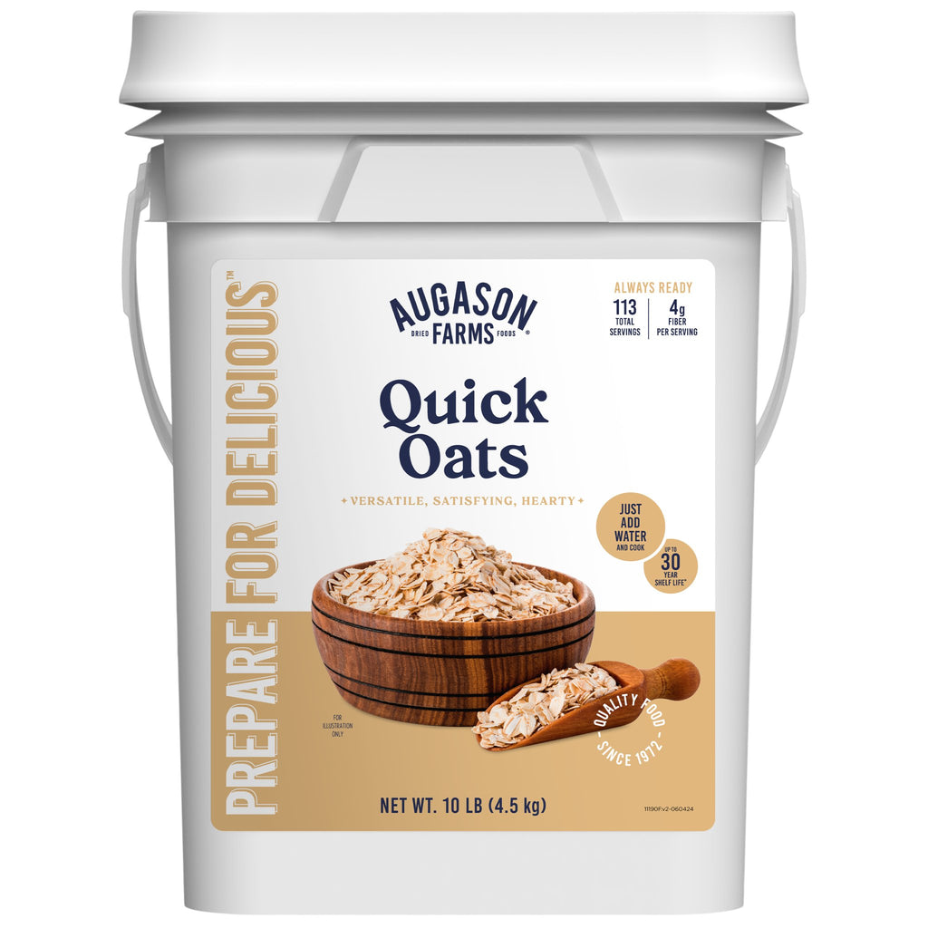 Quick Rolled Oats Emergency Food Storage 4 - Gallon Pail - Augason Farms