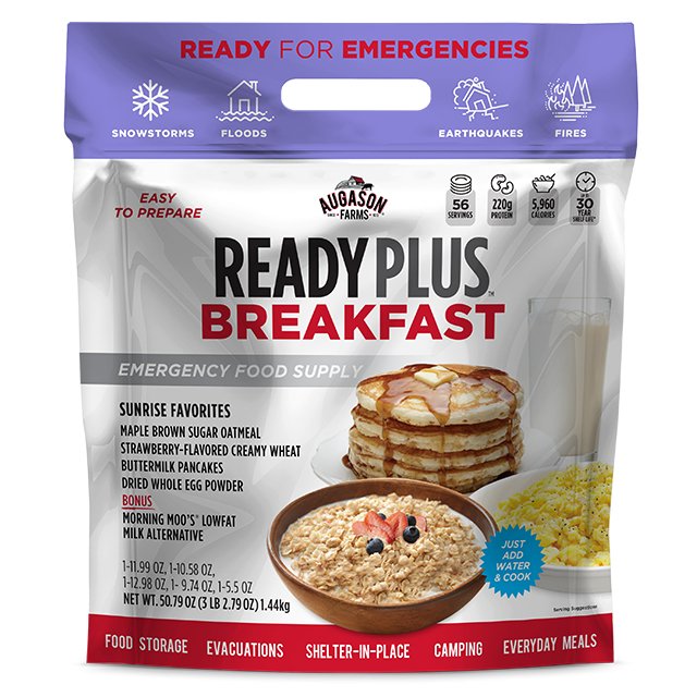 READY PLUS Breakfast Variety Pouch (Pack of 3) - Augason Farms