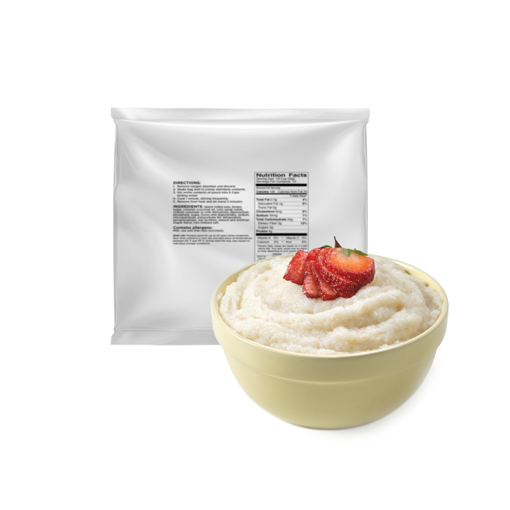 Strawberry - Flavored Creamy Wheat Pouch, 8 Servings - Augason Farms