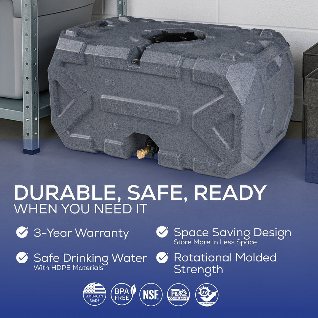 The Ultimate Emergency Starter Kit - 35 Gallon Water Tank & 1 - Person 30 - Day Emergency Food Supply Kit - Augason Farms