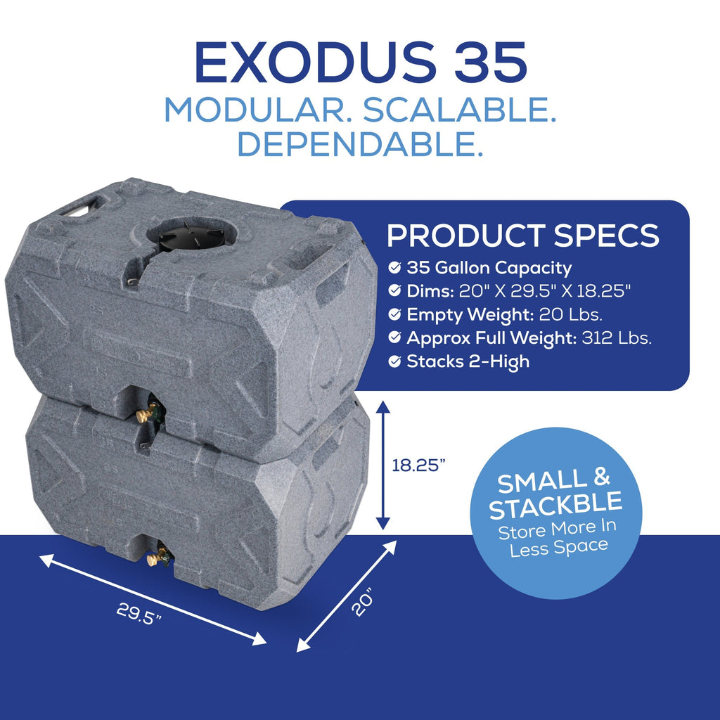 The Ultimate Emergency Starter Kit - 35 Gallon Water Tank & 1 - Person 30 - Day Emergency Food Supply Kit - Augason Farms