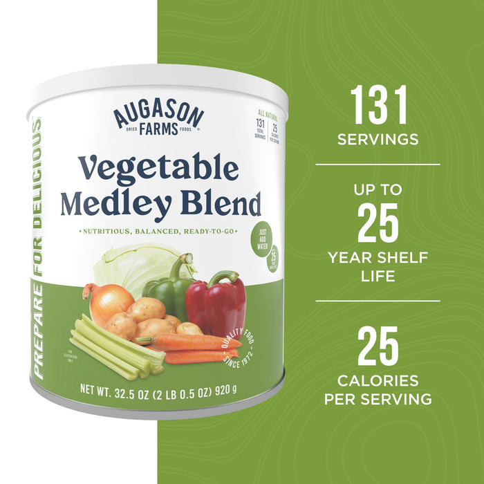 Vegetable Medley Blend Can, 131 Servings - Augason Farms