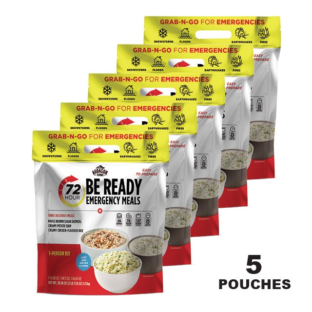 72-Hour 1-Person BE READY Emergency Food Supply (5 Pack) - Augason Farms