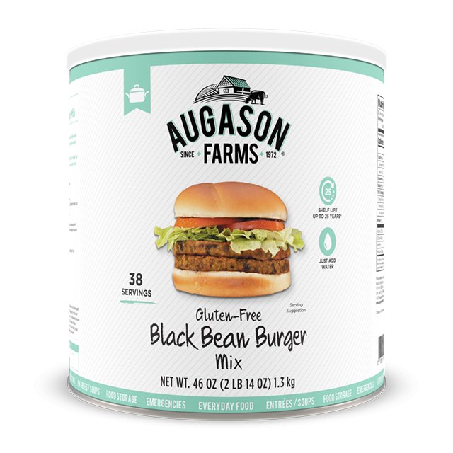Black Bean Burger Mix Can - Augason Farms