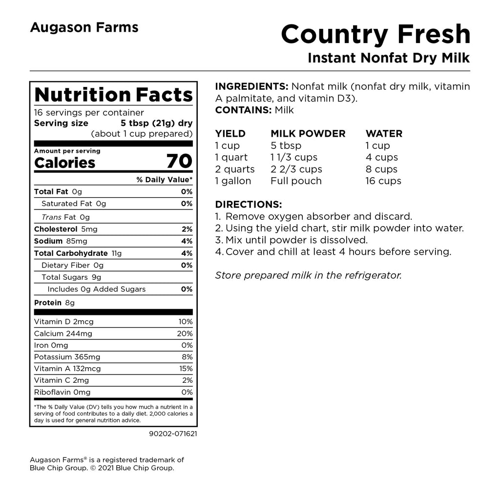 Dairy Essentials Pouches (3 Pack) - Augason Farms