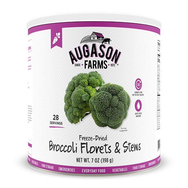 Freeze-Dried Broccoli Florets & Stems - Augason Farms