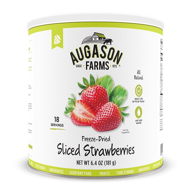 Freeze-Dried Sliced Strawberries Can - Augason Farms