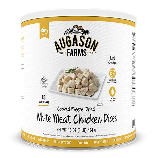 Freeze-Dried White Meat Chicken (100% Real Chicken) - Augason Farms