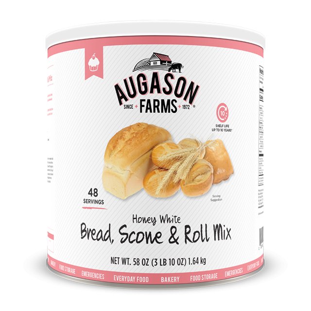 Honey White Bread, Scone & Roll Mix - Augason Farms