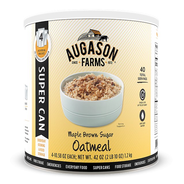 Maple Brown Sugar Oatmeal Super Can - Augason Farms