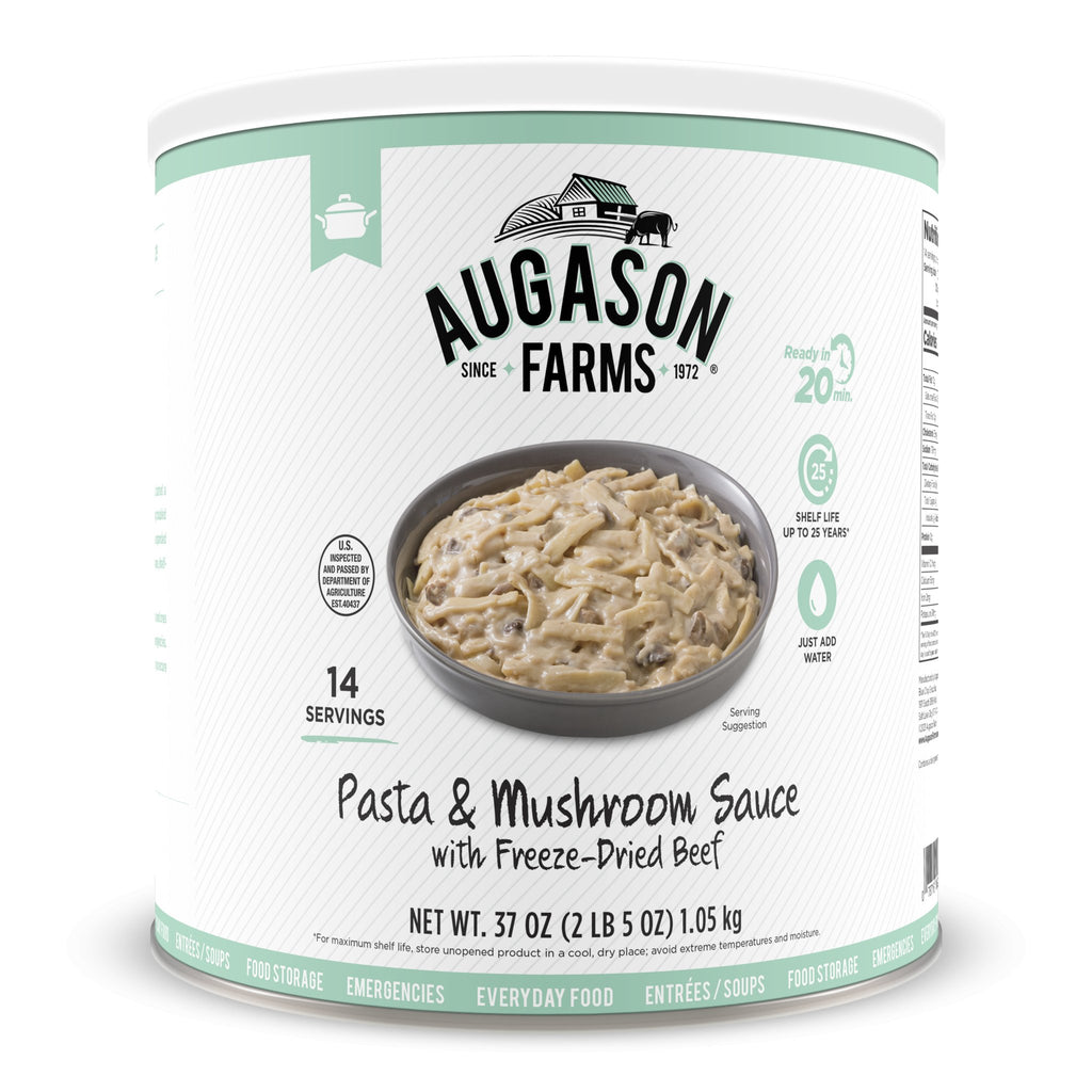 Pasta & Mushroom Sauce with Freeze-Dried Beef - Augason Farms